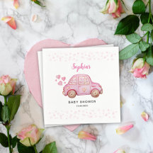 Chupinada de coche rosa de San Valentín para bebé