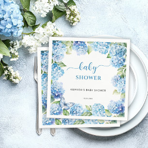 Servilleta De Papel Chupinada de Hortensia Azul para Bebe