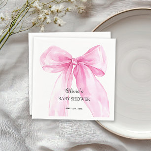 Servilleta De Papel Chupinada de lazo de lazo rosa