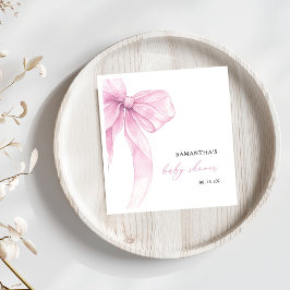 Servilleta De Papel Chupinada de lazo rosa moderno para bebé