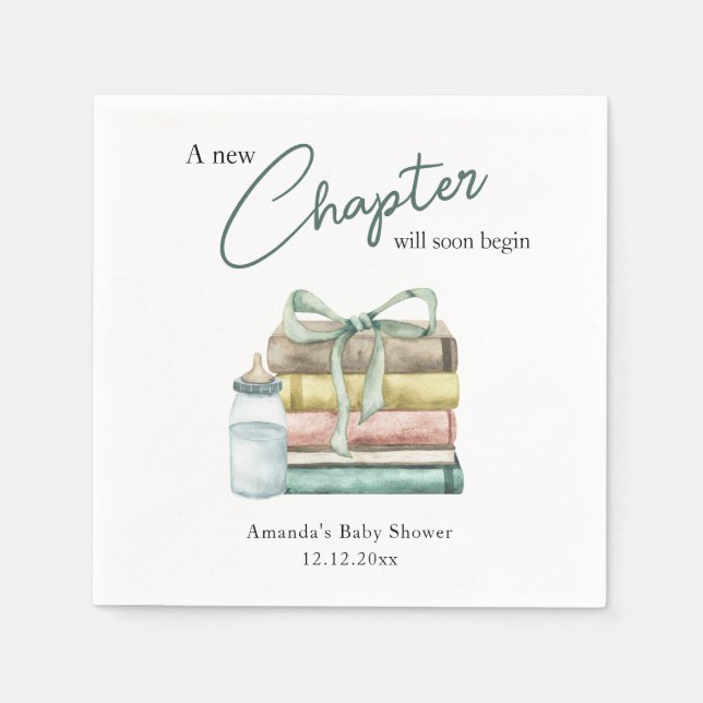 Servilleta De Papel Chupito de agua nueva capítulo Baby Shower (Anverso)