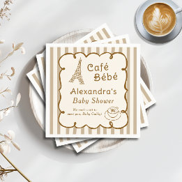 Servilleta De Papel Chupito de Café: Fiesta de Bebé con Tema de Cafete
