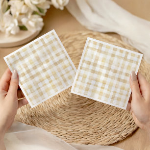 Servilleta De Papel Chupito de Caña Género Neutro Beige Baby Shower It