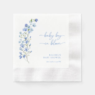 Servilleta De Papel Chupito de flores silvestres azul polvoriento