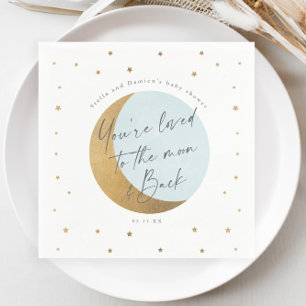 Servilleta De Papel Chupito de luna y estrellas para baby shower