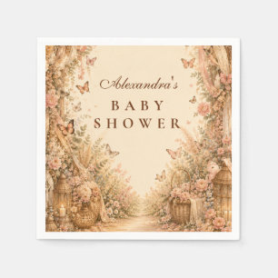 Servilleta De Papel Chupito de Mariposa Boho Baby Shower