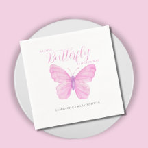 Chupito de Mariposa Rosa Baby Shower