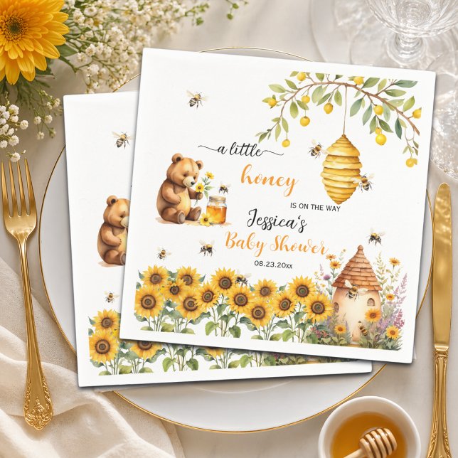Servilleta De Papel Chupito de miel para baby shower (Subido por el creador)
