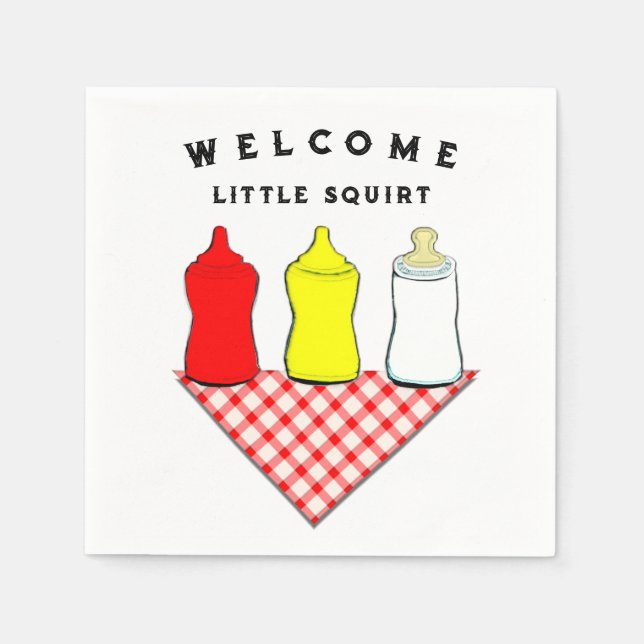 Servilleta De Papel Churrasco de Baby Shower (Anverso)