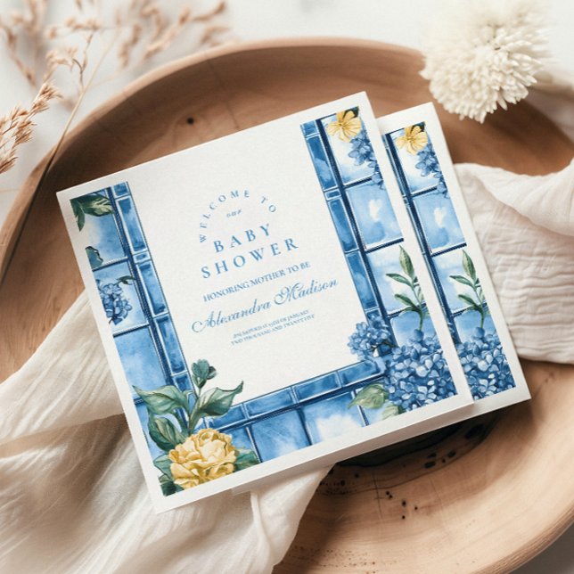 Servilleta De Papel Ciao acuarela, Baby Italiano Baby Shower (Subido por el creador)