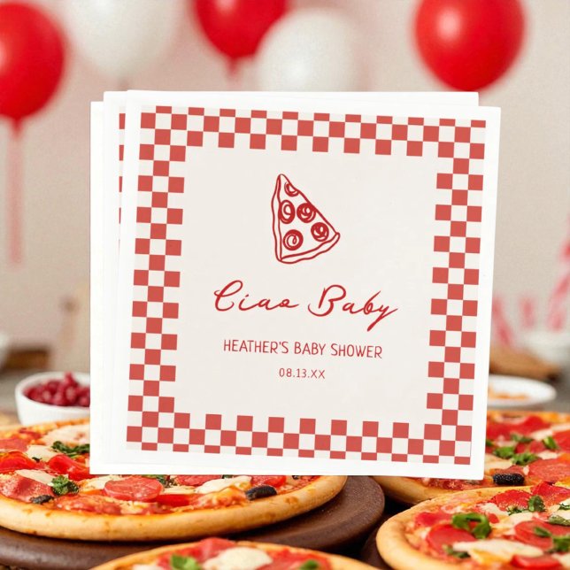 Servilleta De Papel Ciao Baby Italian Pizza Baby Shower (Subido por el creador)