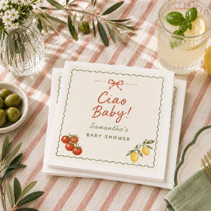 Servilleta De Papel Ciao Baby Mercado Italiano Fiesta de Bebé