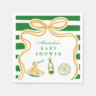 Servilleta De Papel Ciao Bambino Green Baby Shower