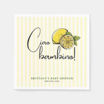 Ciao Bambino Lemon Baby Shower de verano italiano