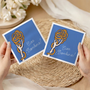 Servilleta De Papel Ciao Bambino Pasta Italiano Verano Baby Shower