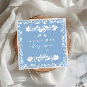 Servilleta De Papel Cielito Lindo Azul ducha de bebé mexicana Napkin