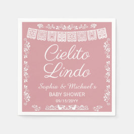 Servilleta De Papel Cielito Lindo Blush Pink Baby Shower