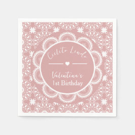 Servilleta De Papel Cielito Lindo Cumpleaños 1 Rosa