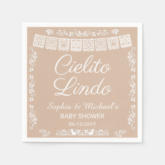 Servilleta De Papel Cielito Lindo Ducha de Bebé Beige
