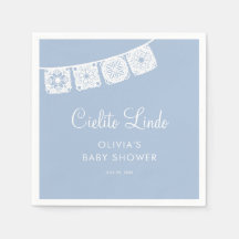 Cielito Lindo Papel Picado Azul Baby Shower