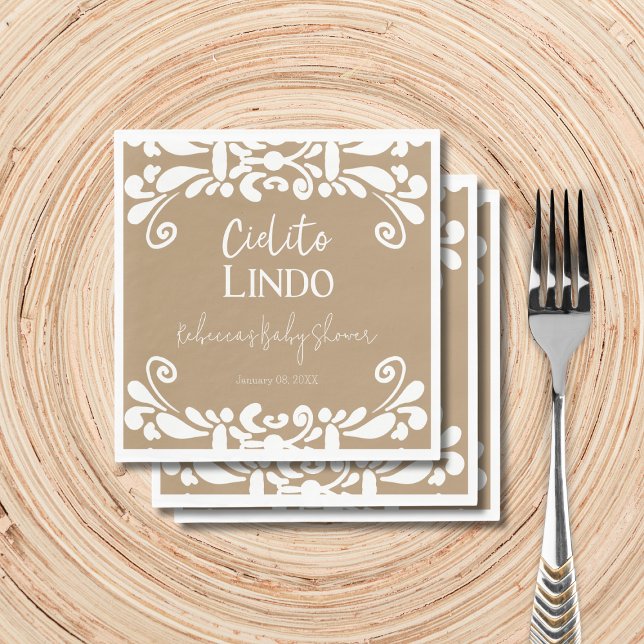 Servilleta De Papel Cielito Lindo Talavera Fiesta mexicana Baby Shower (Subido por el creador)