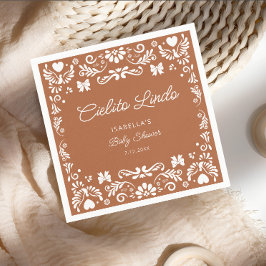 Servilleta De Papel Cielito Lindo Talavera Napkins mexicana Baby Showe