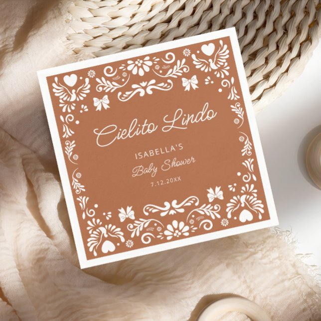 Servilleta De Papel Cielito Lindo Talavera Napkins mexicana Baby Showe (Subido por el creador)