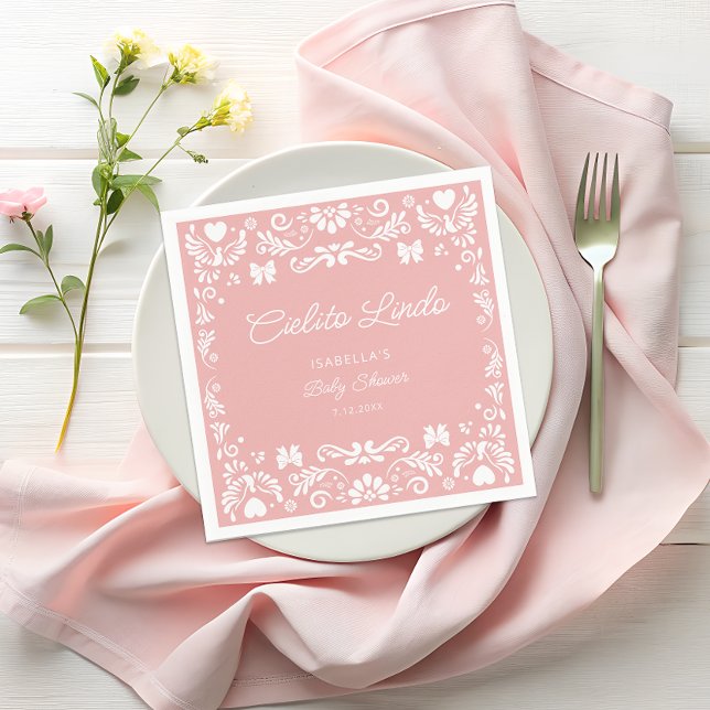 Servilleta De Papel Cielito Lindo Talavera Napkins mexicana Baby Showe (Subido por el creador)
