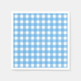 Servilleta De Papel Cielo azul gingham
