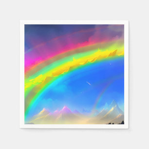 Servilleta De Papel Cielo brillante de arco iris