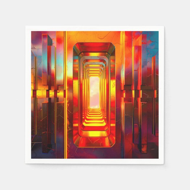 Servilleta De Papel Cielo celeste metálico (Anverso)