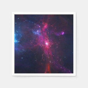 Servilleta De Papel Cielo estrellado brillante púrpura azul