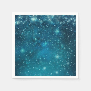 Servilleta De Papel Cielo Estrellado Espacial Cósmico Azul