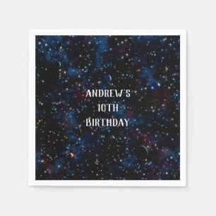 Servilleta De Papel Cielo nocturno estrellado con planetas