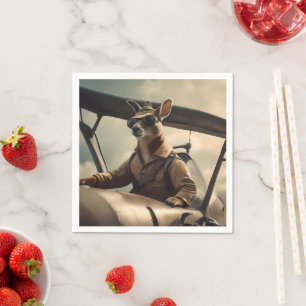 Servilleta De Papel "Cielos de época: El piloto canguro en el viejo av