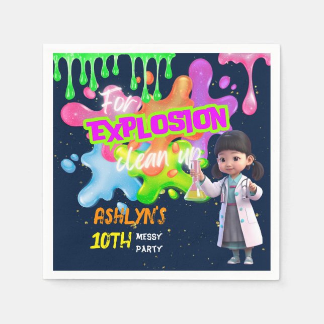 Servilleta De Papel Científico Chica asiático deslizante rosa personal (Anverso)