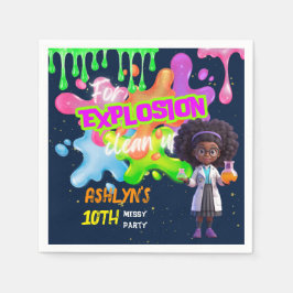 Servilleta De Papel Científico Chica de pelo de rayas verdes personali