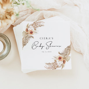 Servilleta De Papel CIERA Bohemian Terracotta Pampas Baby Shower