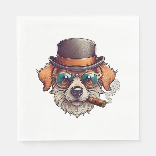 Servilleta De Papel Cigar Dog (Anverso)