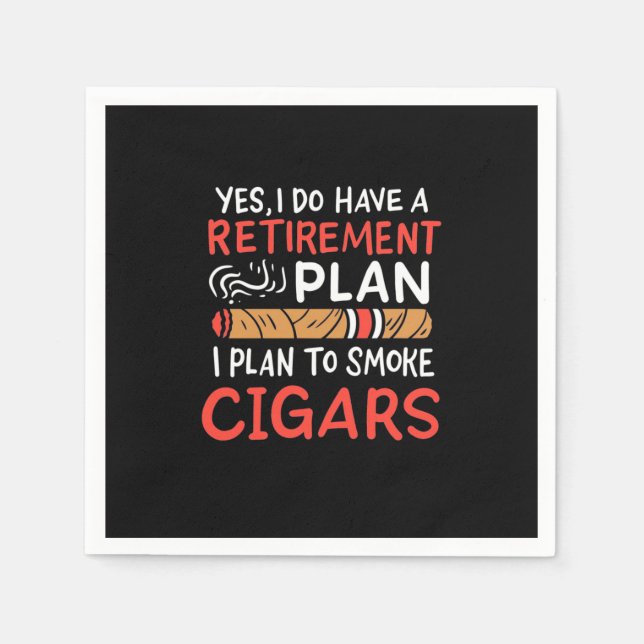 Servilleta De Papel Cigar Lover | Planeo Fumar Cigarros (Anverso)