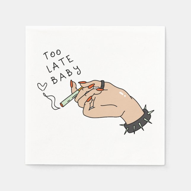 Servilleta De Papel Cigarrillo a mano contra San Valentín (Anverso)