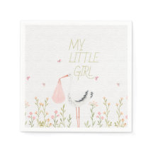 Cigüeña Acuarela Dulce - "Mi Niña" Bebé 