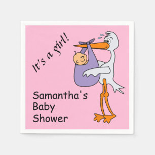 Servilleta De Papel Cigüeña de Baby Shower sus servilletas