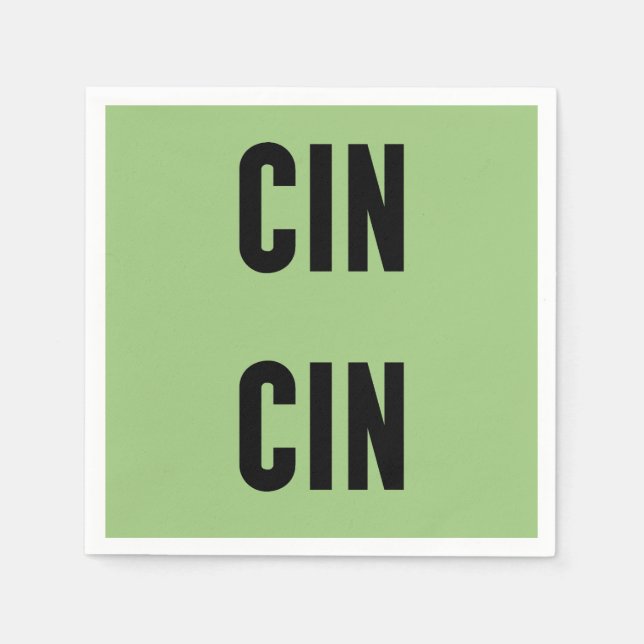 Servilleta De Papel Cin Cin Typography (Anverso)