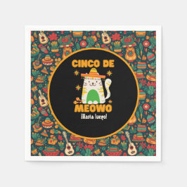 Servilleta De Papel Cinco De Mayo - Gato lindo