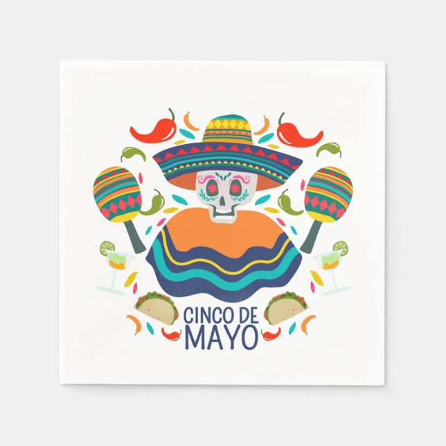Servilleta De Papel Cinco toallas de mayo (Anverso)
