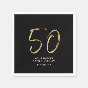 Servilleta De Papel Cincuenta   Fiesta de cumpleaños número 50 de las 