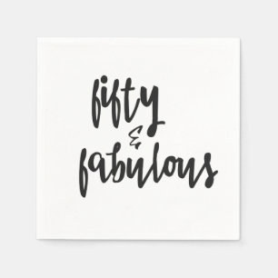 Servilleta De Papel Cincuenta y fabuloso - 50.o cumpleaños de la