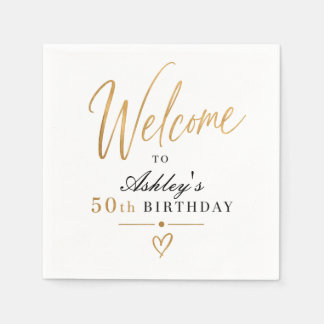 Servilleta De Papel Cincuenta y Fabuloso Cumpleaños 50