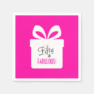 Servilleta De Papel ¡Cincuenta y FABULOSO! Fiesta de cumpleaños femeni